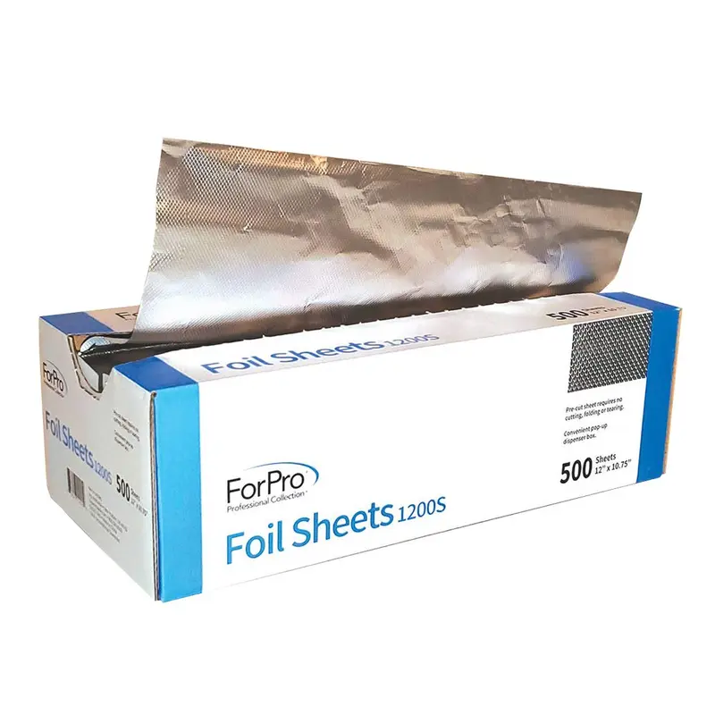 ForPro Professional Collection – Feuilles embossées en aluminium 1200S, 12" x 10,75", distributeur pop-up, 500 feuilles