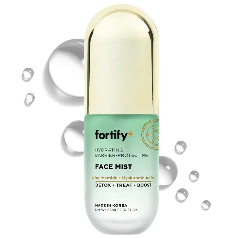 Fortify Skincare Brume Visage Niacinamide & Acide Hyaluronique – 3-en-1 Detox, Hydratation et Apaisement