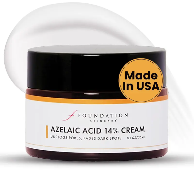 Foundation Skincare Acide azélaïque 14% pour le visage – Formule dermatologue-conçue pour peau inégale et imperfections