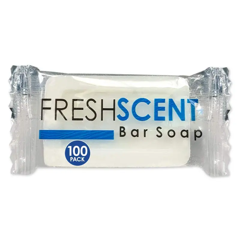 Freshscent Savon en Barre 1 oz – Lot de 100, Emballage Indivuel, Base Végétale, Sans Cruauté – Hôtellerie