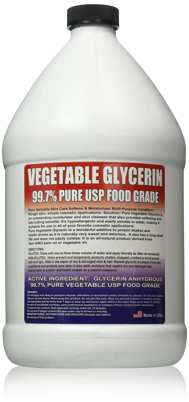 Froggy's Fog SMPLY Glycérine Végétale Alimentaire 99,7% — Pour peau, savon et plus, 1 gallon