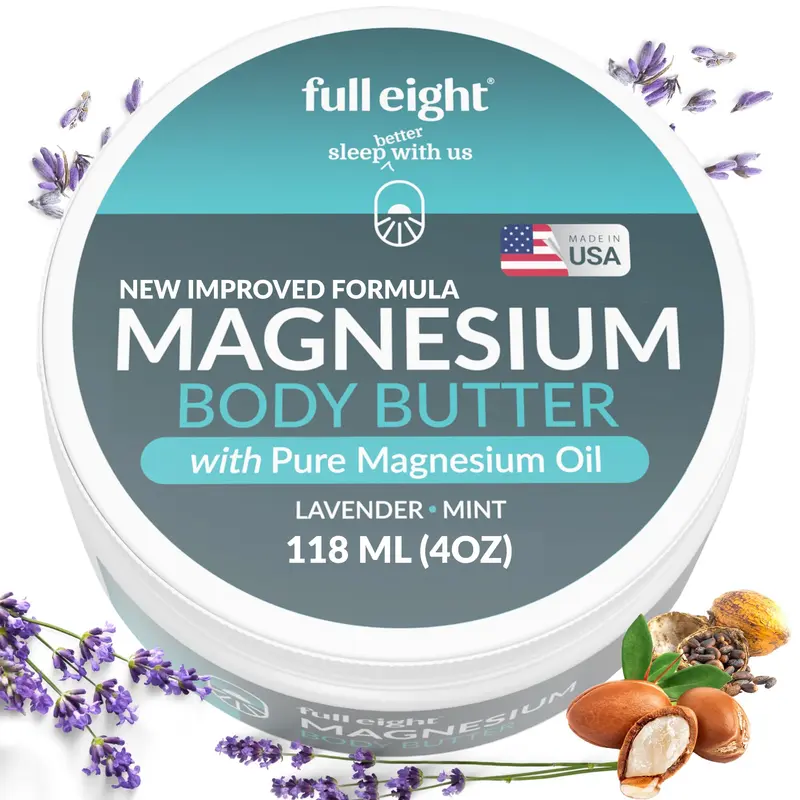 Full Eight Beurre Magnésium – Détente Musculaire et Sommeil – Jambes Détendues – 113 g