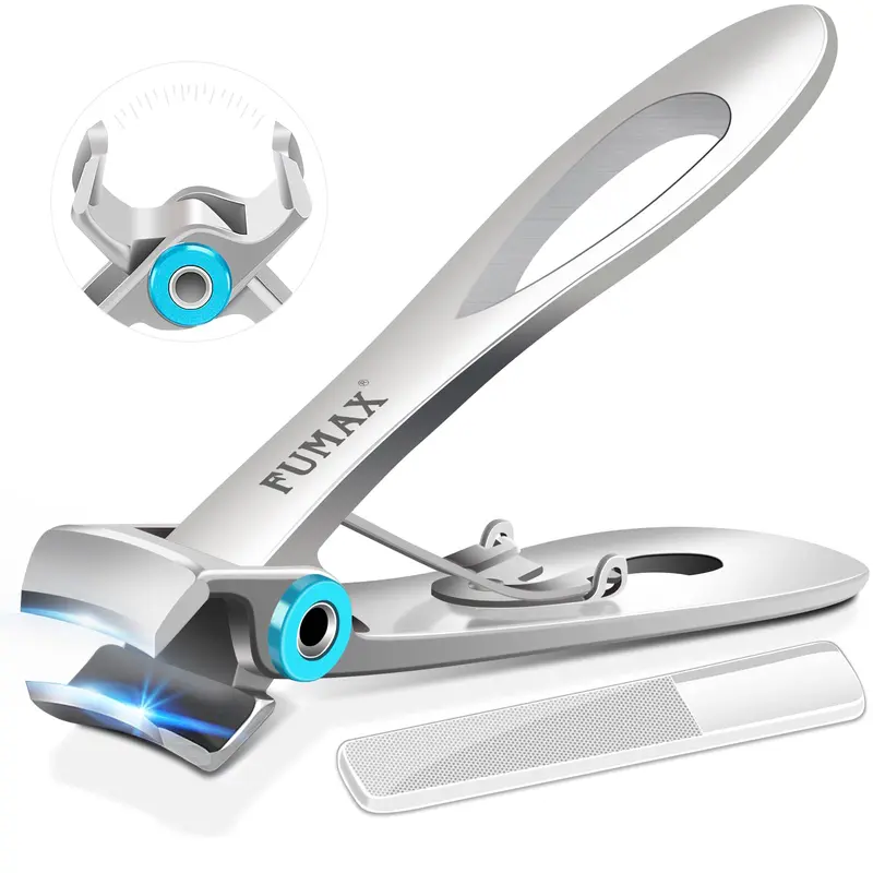 FUMAX Coupe-ongles épais pour seniors – grande ouverture et poignée longue