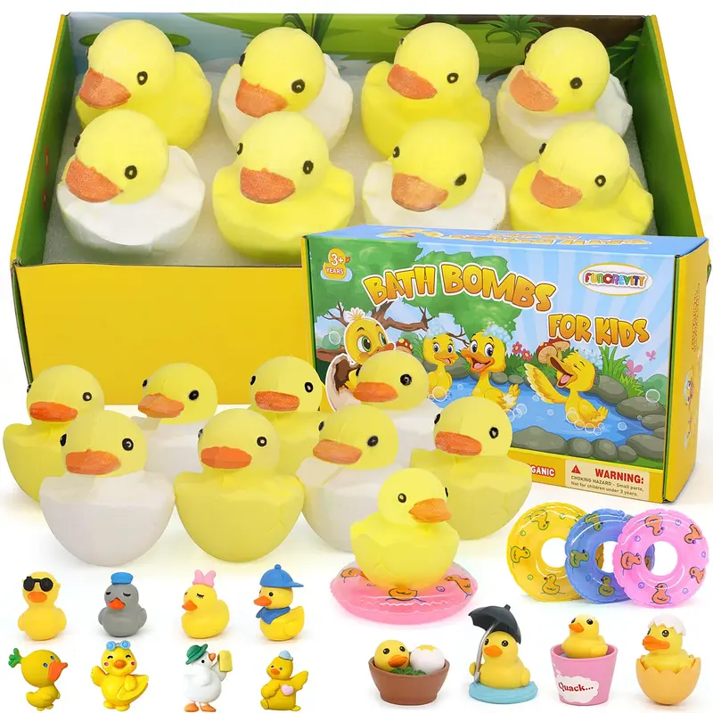 FUNCREVITY – Bombes de bain pour enfants avec surprise (8 pièces)