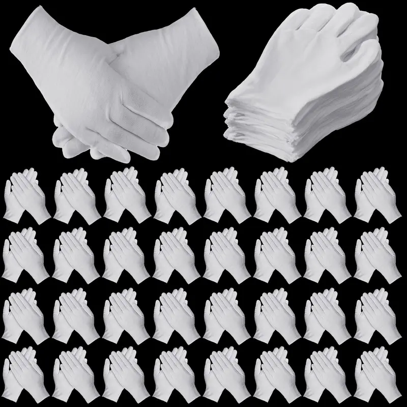 Funtery Gants en coton — Lot de 240 pièces (120 paires) pour usage quotidien