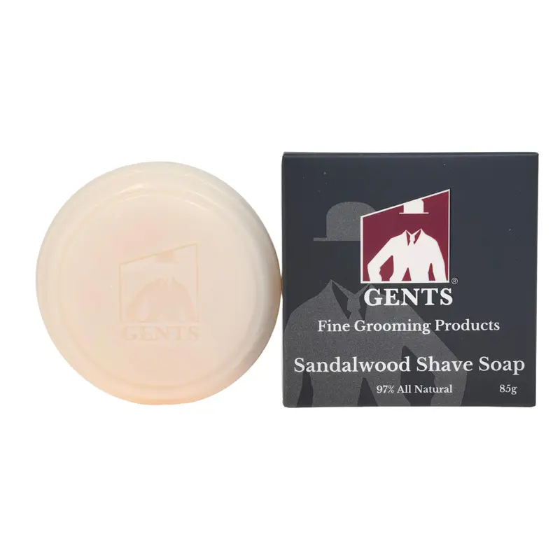 G.B.S GENTS Savon à Raser Bois de Santal – Savon Naturel 85 g avec Beurre de Karité et Glycérine