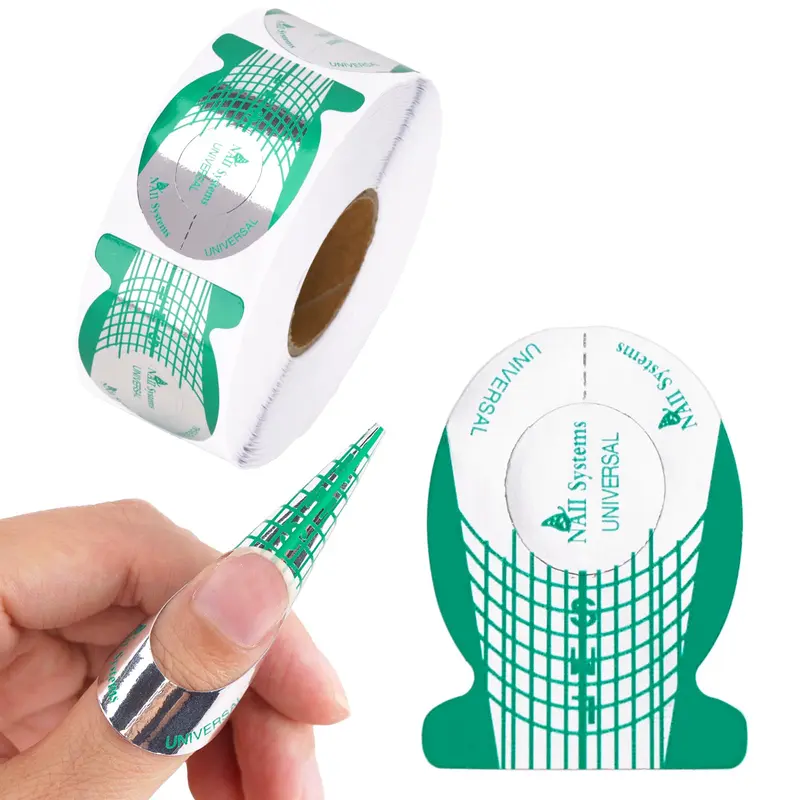 G2PLUS Formes d’ongles Gel de construction – 500 pièces, guides longueur réutilisables pour usage à domicile