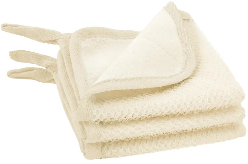 Gants exfoliants double-face S&T INC – Visage et Corps, 3 pièces (9,9 x 9,9 pouces)