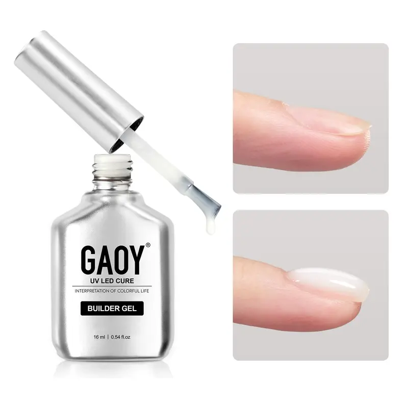 GAOY Builder Gel pour Ongles – Gel de Construction 16 ml, Blanc Laiteux 1731, Base et Finition Requises