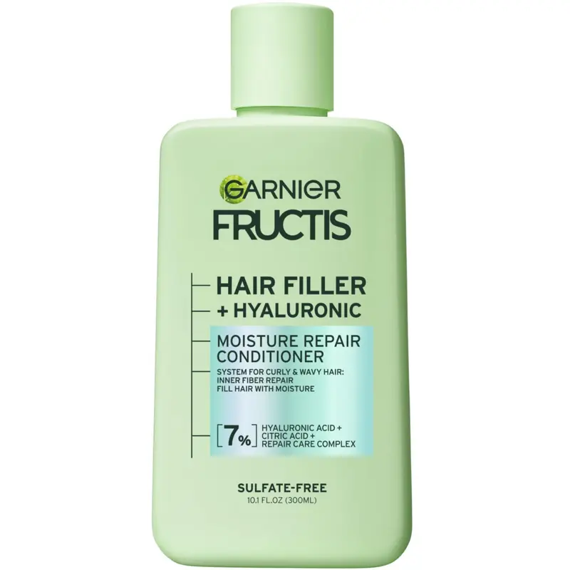Garnier Fructis Hair Filler Moisture – Revitalisant Hydratant Sans Sulfates pour Boucles et Ondulations, Hyaluronique, 300 ml