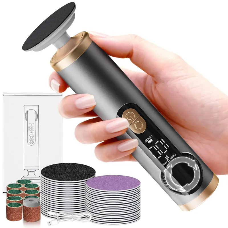 Gathekare Lime Électrique pour Pieds – Vitesse Réglable, Sans Fil, Disques Remplaçables
