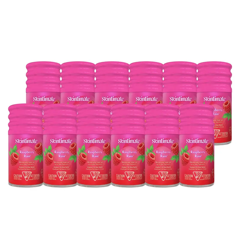 Gel de rasage hydratant Skintimate – Senteurs Signature Framboise Pluie pour femmes, 2,75 onces (lot de 12)