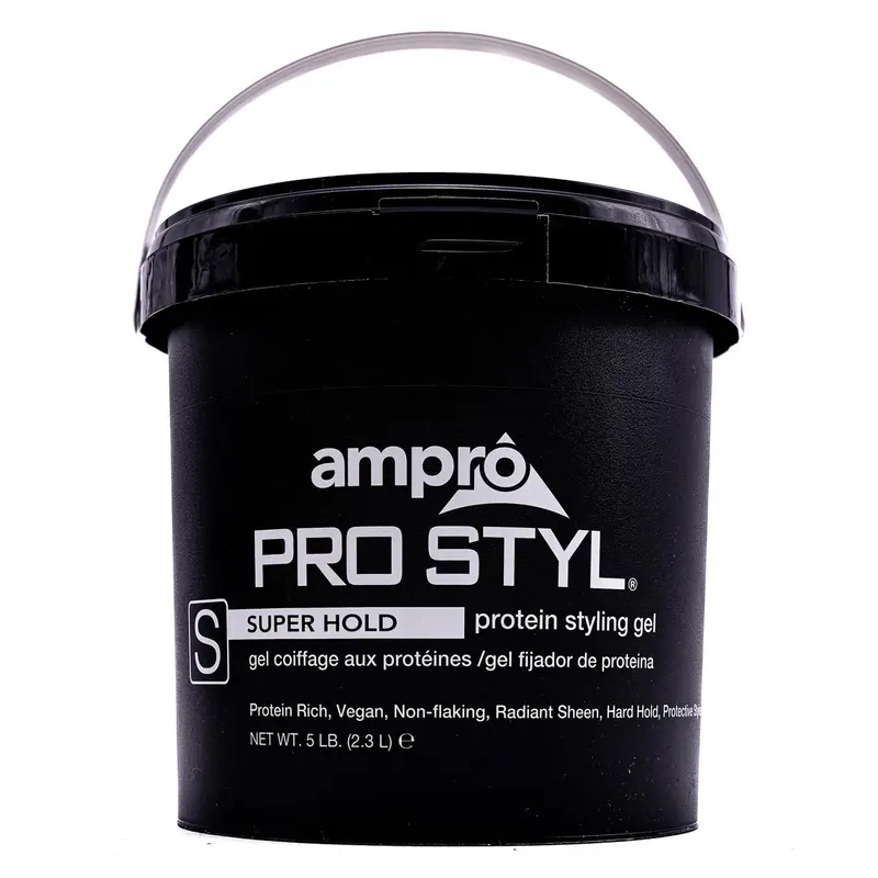 Gel de styling AmPro Pro Styl — Tenue ferme, sans alcool, végan, 80 oz (2,27 L)