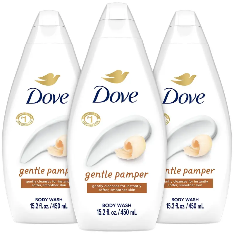 Gel Douche Dove Gentle Pamper – Pack 3 Hydratant Doux, 15,22 oz chacun