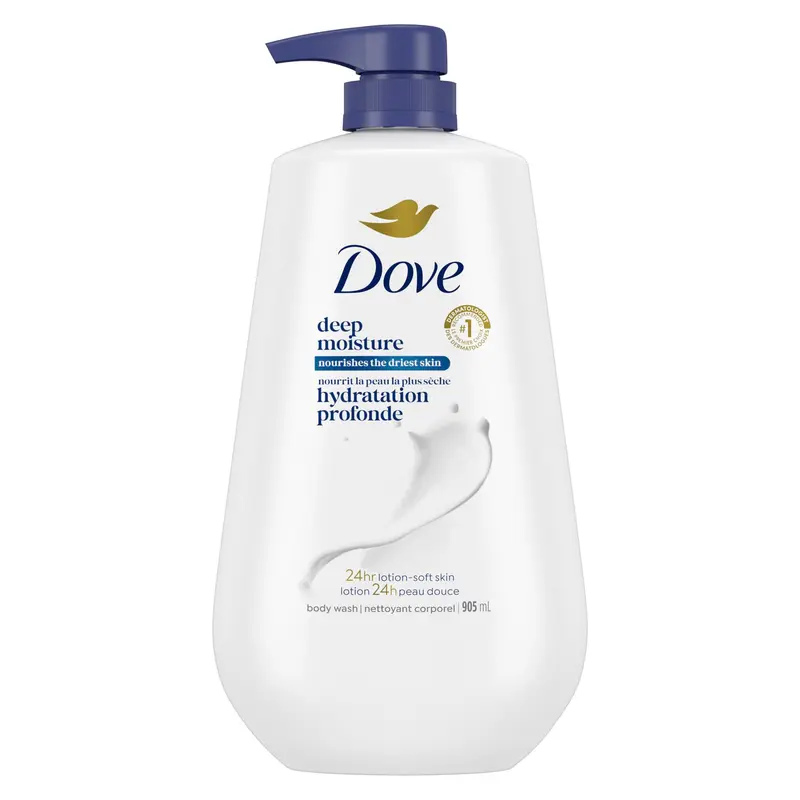 Gel Douche Dove Hydratation Profonde – Douceur Immédiate et Hydratation Durable (34 oz), Pack de 3