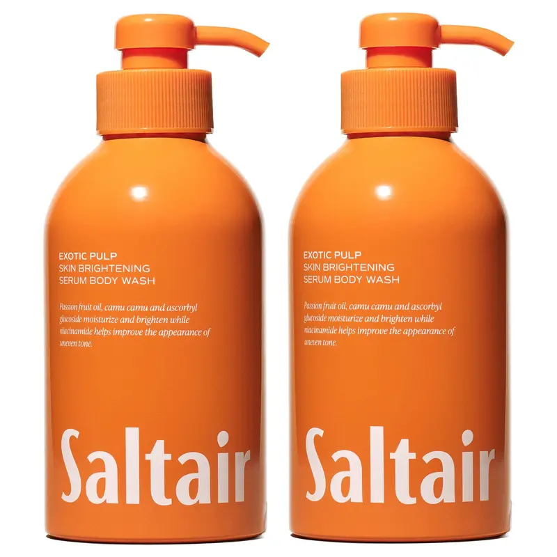 Gel Douche Saltair Exotic Pulpe – Lot 2x17 oz, Monoi et Cupuaçu, végane et sans cruauté envers les animaux