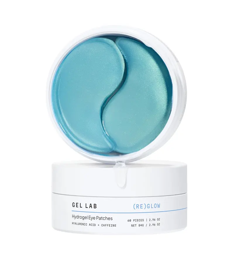 Gel Lab REGLOW Patchs Yeux Hyaluronique & Caféine – Soin Coréen Hydratant Yeux, 60 Patchs