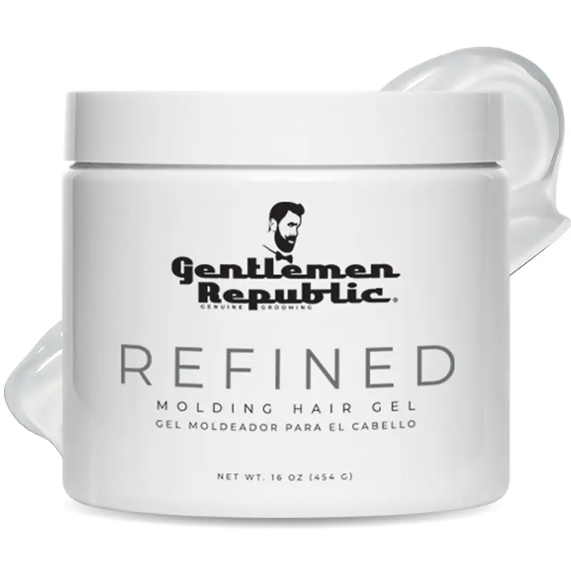 Gel Raffiné Gentlemen Republic 16oz – Maintien 24h et Brillance, Sans Alcool ni Parabènes