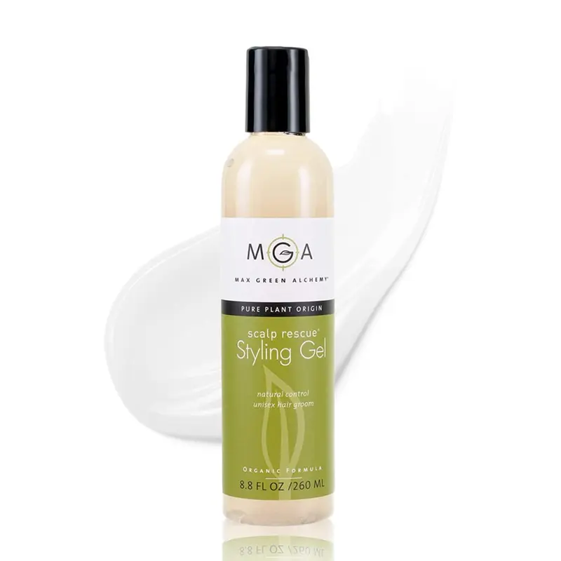 Gel Scalp Rescue – Max Green Alchemy, formule biologique sans alcool, contrôle des frisottis et humidité | 8,8 fl oz