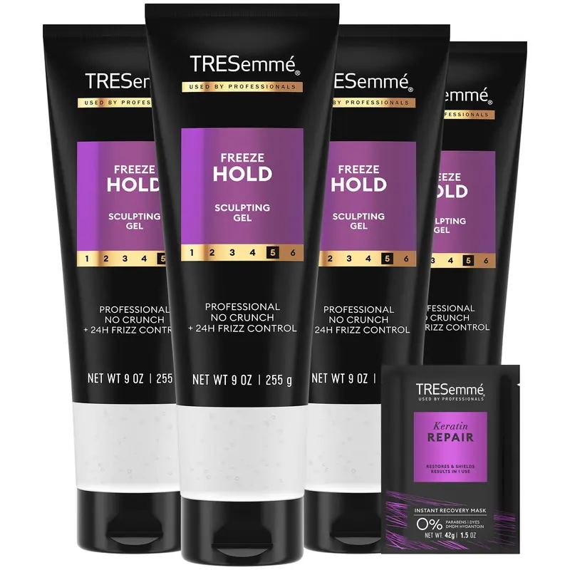 Gel TRESemmé Mega Control – Lot 4, Anti-Frizz 24h + Masque Kératine BondPlex