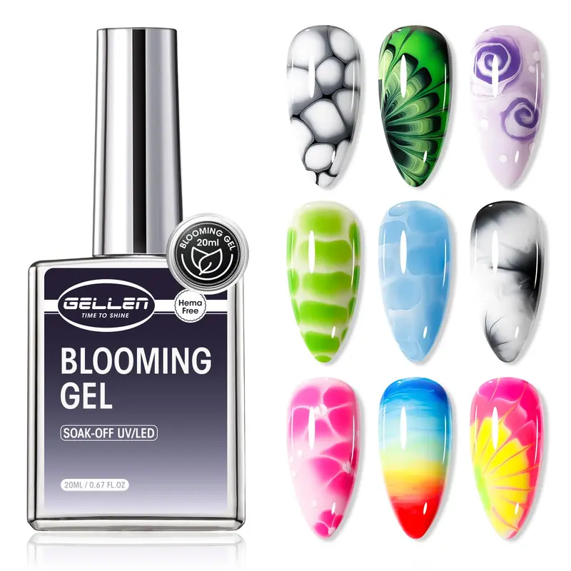 GELLEN Blooming Gel 20 ml – Gel blooming sans HEMA pour ongles marbrés et fleurs