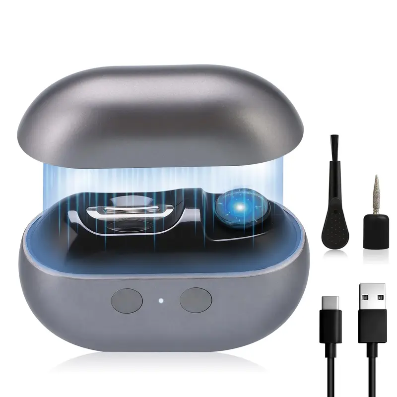 Generic Coupe-Ongles Électrique 3 en 1 — Lumière LED, 2 Vitesses, Stockage Intégré, USB Rechargeable