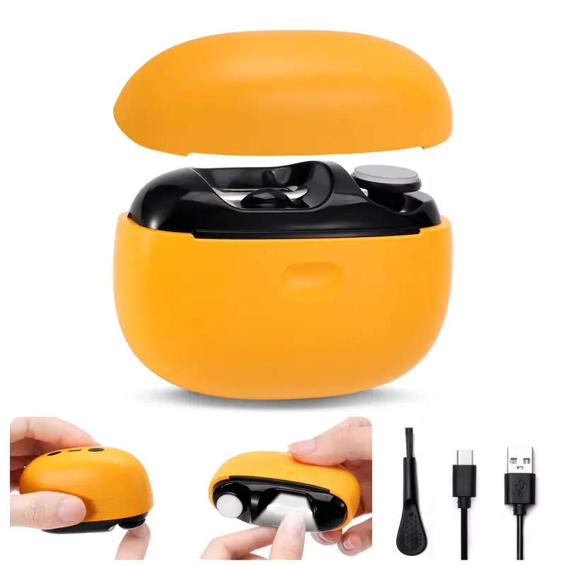 GENTLIGHT – Coupe-ongles électrique 2 en 1 avec LED (jaune)