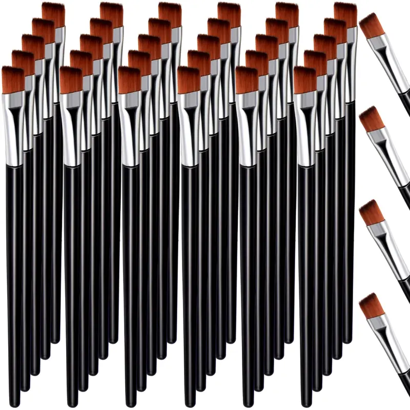 Gerrii — 100 Pinceaux Jetables Angulaires pour Sourcils et Ligne des Yeux