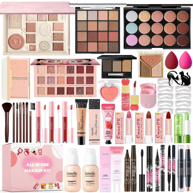 Geyomi Kit Maquillage Tout-en-Un – Coffret Beauté Complet pour Femmes et Ados
