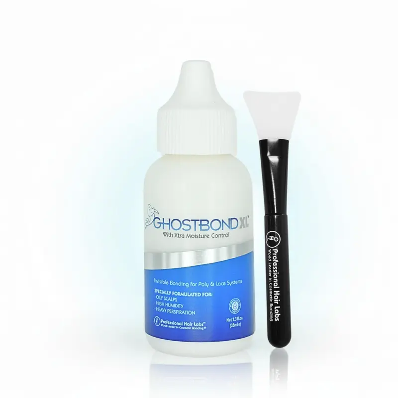 GHOSTBOND XL Adhésif pour Perruques Dentelle 1,3 oz + Applicateur Silicone — Invisible et Résistant Eau/Huile