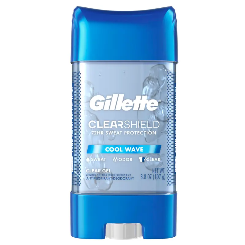 Gillette Advanced Clear Gel Antiperspirant Cool Wave – Lot de 5 x 3,8 oz (19 oz net)