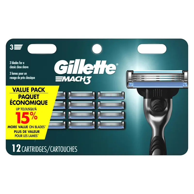 Gillette Mach3 Rasoir Refils – Lot de 12