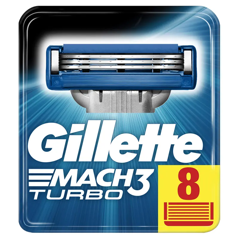 Gillette Mach3 Turbo – Lames DuraComfort, Pack de 8