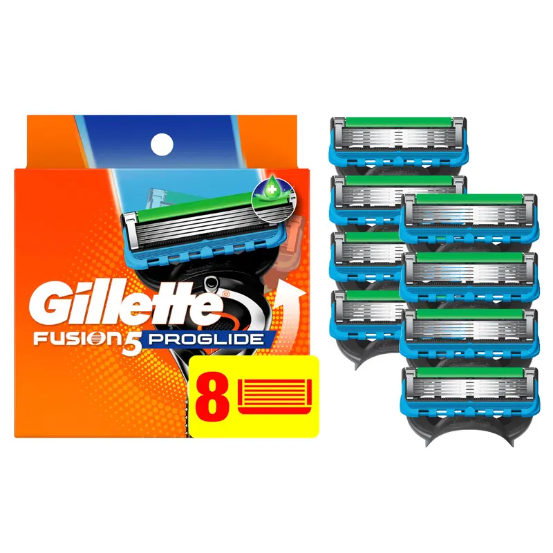 Gillette ProGlide Recharge de Lames – 8 Cartouches pour Hommes | Rasage Précis et Confortable