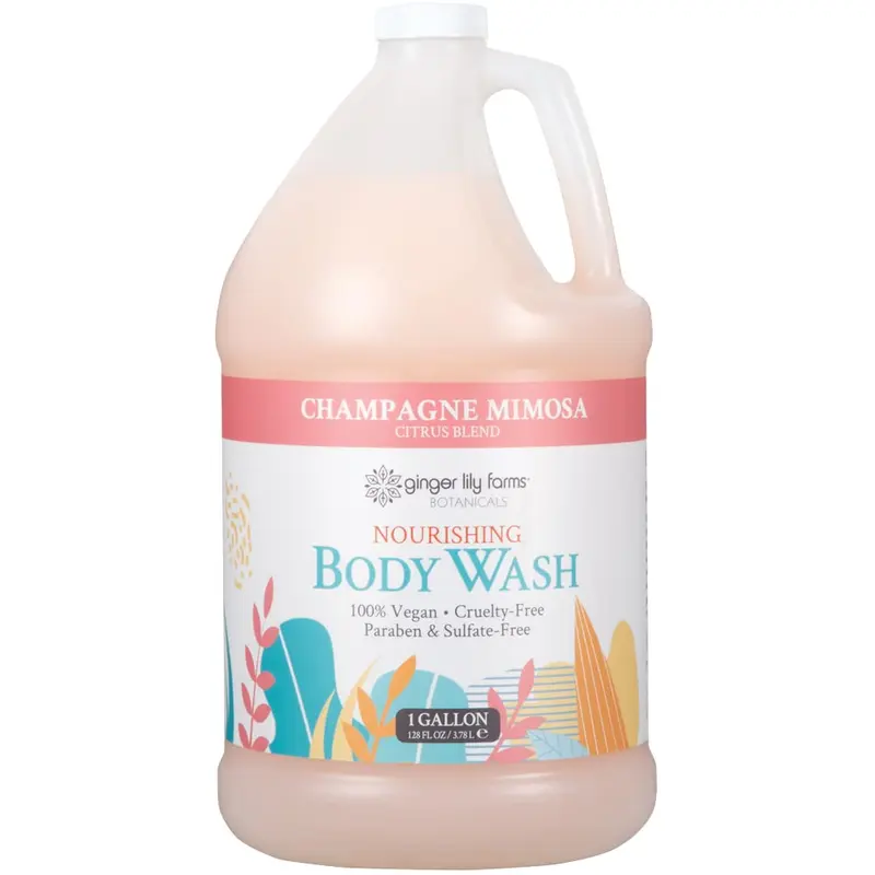Ginger Lily Farms Botanicals Lavage Corporel Champagne Mimosa – Recharge 1 Galon Végan & Sans Cruauté