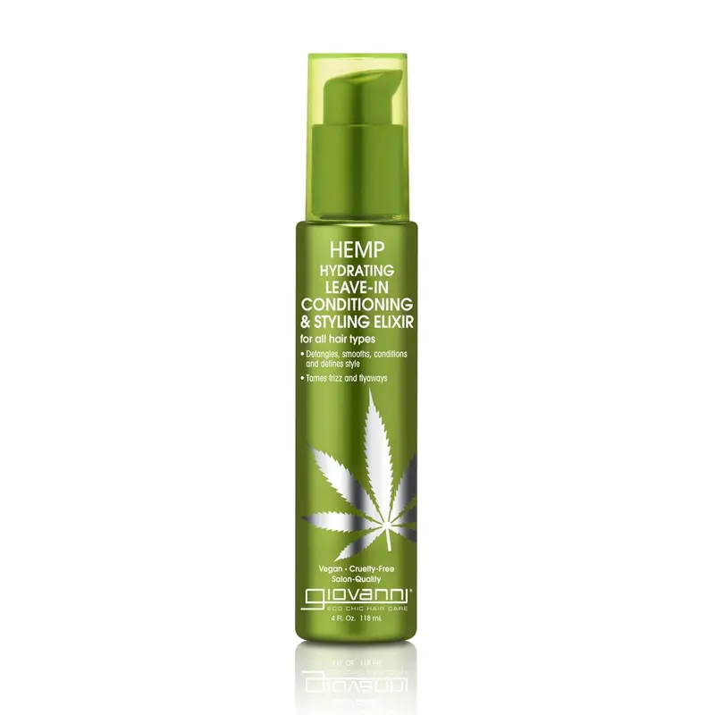 GIOVANNI Elixir Hydratant au Chanvre – Démêlant cheveux, Aloe Vera, sans parabènes – 4 oz