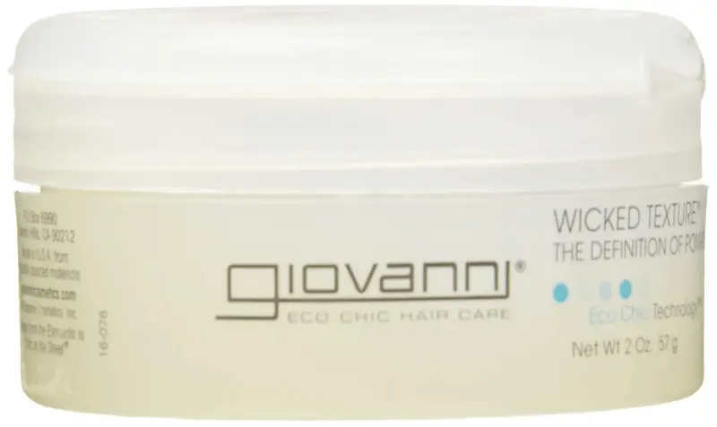 GIOVANNI Wicked Texture – Définition de Pomade pour cheveux, tenue forte et texture, à base d'eau – 2 oz