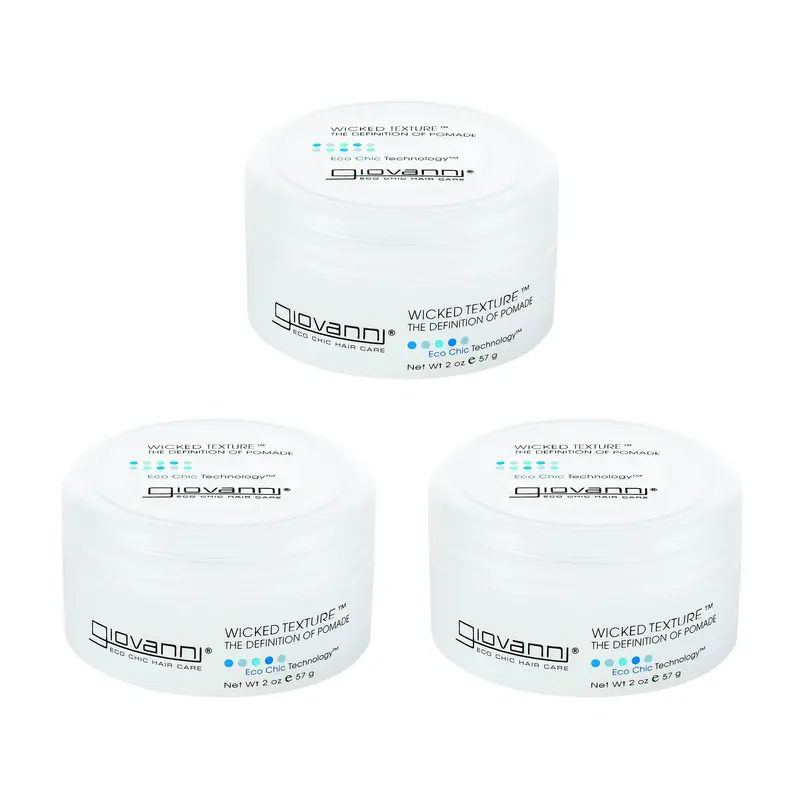 GIOVANNI Wicked Texture – Définition Pomade, tenue ferme et lavage facile (lot de 3 × 2 oz)
