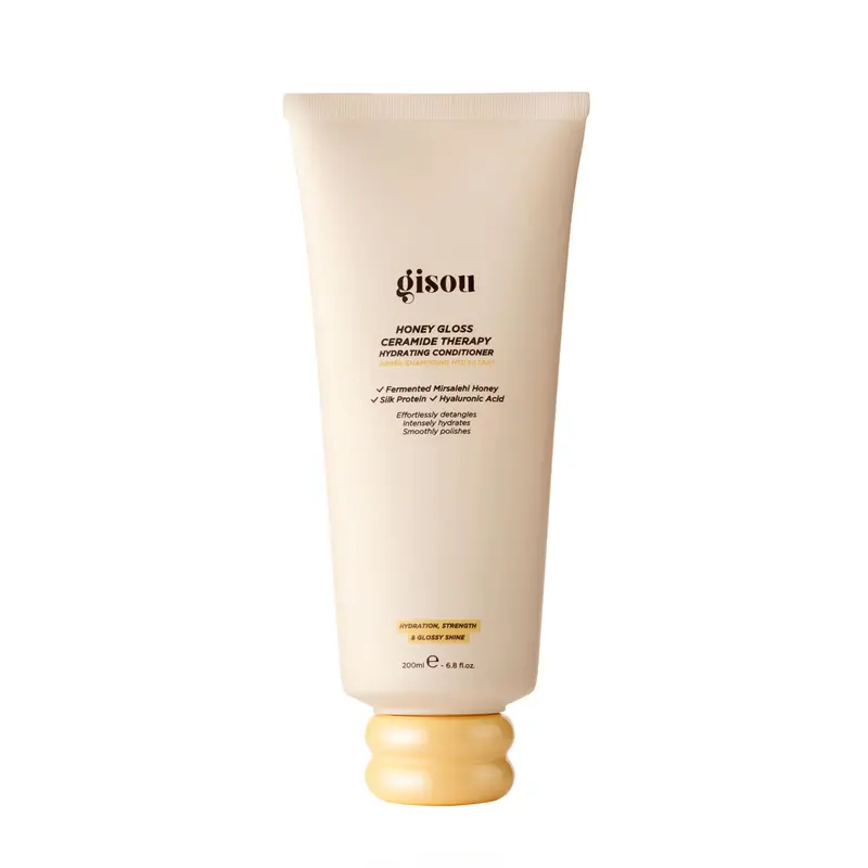 Gisou Honey Gloss Ceramide Therapy Après-Shampooing Hydratant – Démêlage, Brillance et Hydratation avec Mirsalehi Honey et Céramides