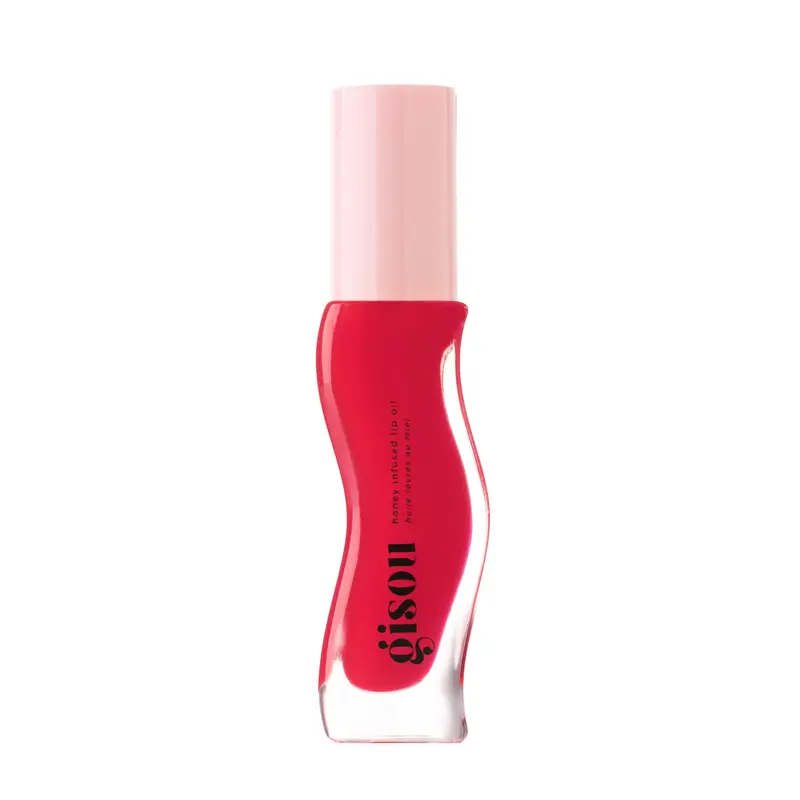 Gisou Huile Lèvres Hydratante Infusée au Miel – Sorbet Fraise, 8 ml