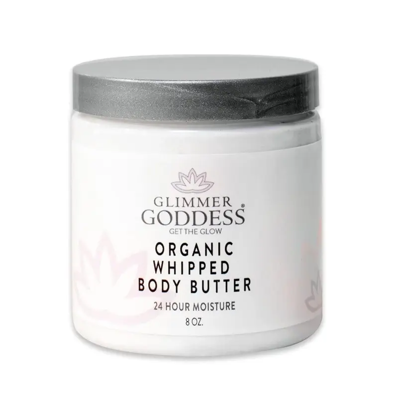 GLIMMER GODDESS Beurre Corporel Bio Mousseux – Hydratation nourrissante, karité et cacao, encens & myrrhe, 227 g