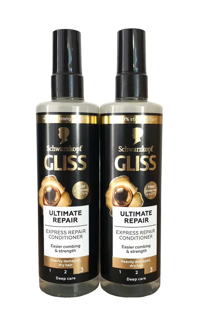 Gliss Conditionneur Réparation Express Ultime – Lot de 2 bouteilles 200 ml
