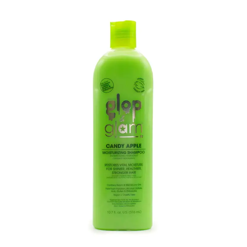 Glop & Glam Candy Apple Shampoo Hydratant pour Enfants – Sans parabènes, phtalates et gluten | Vegan et non testé sur animaux (10,7 fl oz / 317 ml)