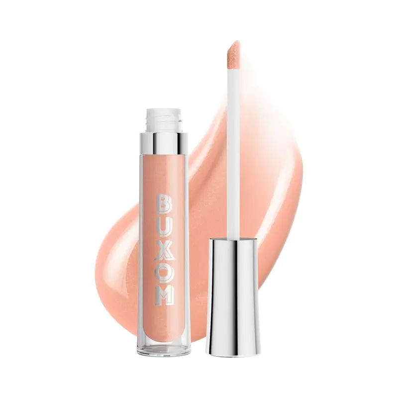 Gloss lèvres épaississant Buxom Samantha – Pêche beige scintillant, vegan et hydratant