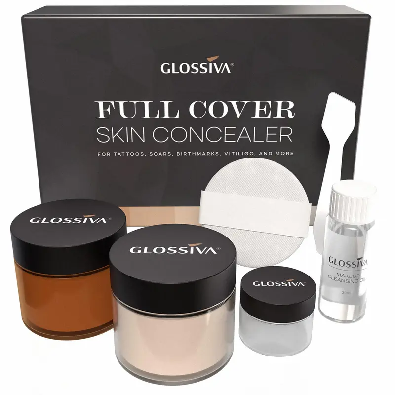 Glossiva Correcteur Tattoo Waterproof – couverture rapide tatouages et taches - 2x30ml