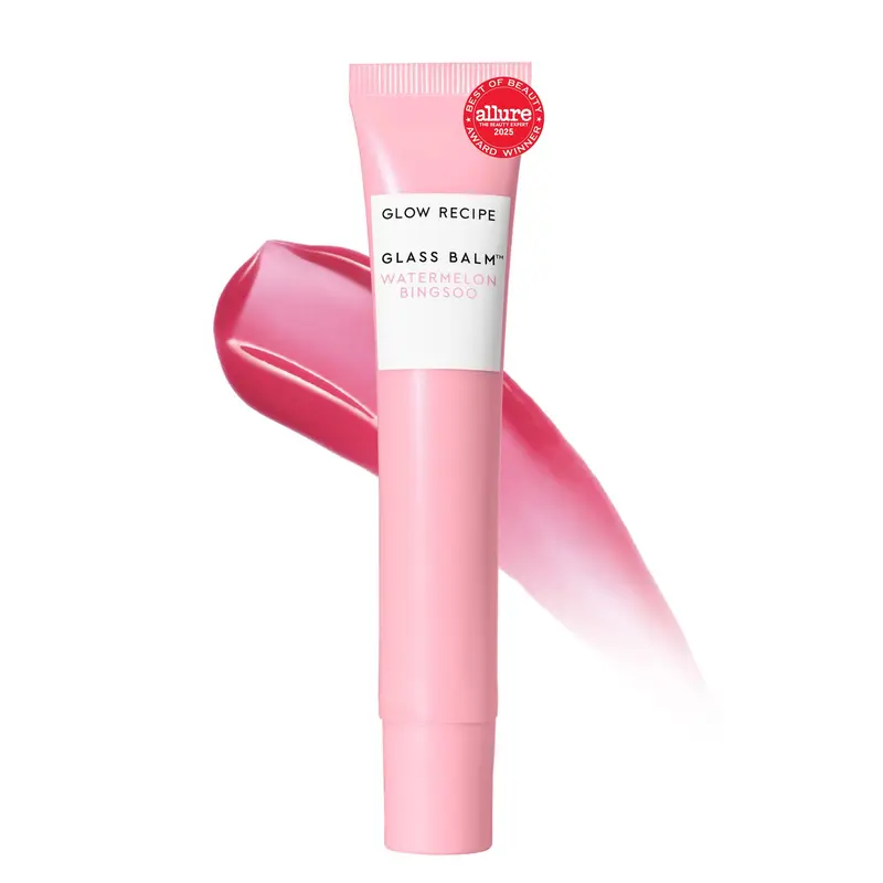 Glow Recipe Glass Balm Lip Treatment – Hydratation 12h, Hyaluronique, Teinte Rosée Watermelon Bingsoo (15 ml)