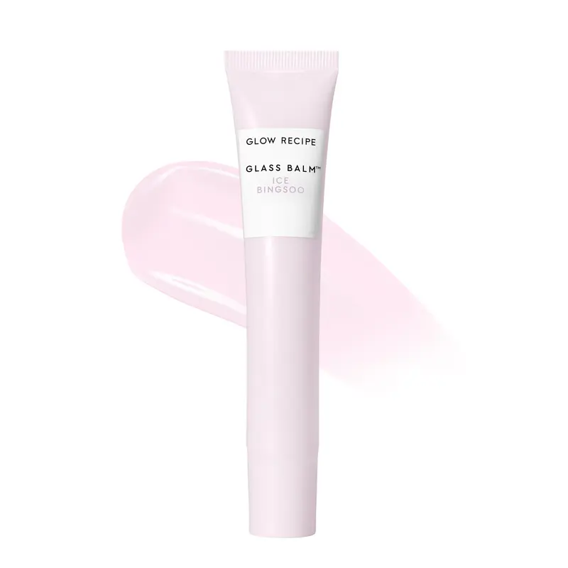 Glow Recipe Glass Balm Soin Lèvres – Hydratation 12h et fini brillant, teinte claire Ice Bingsoo (15 ml)