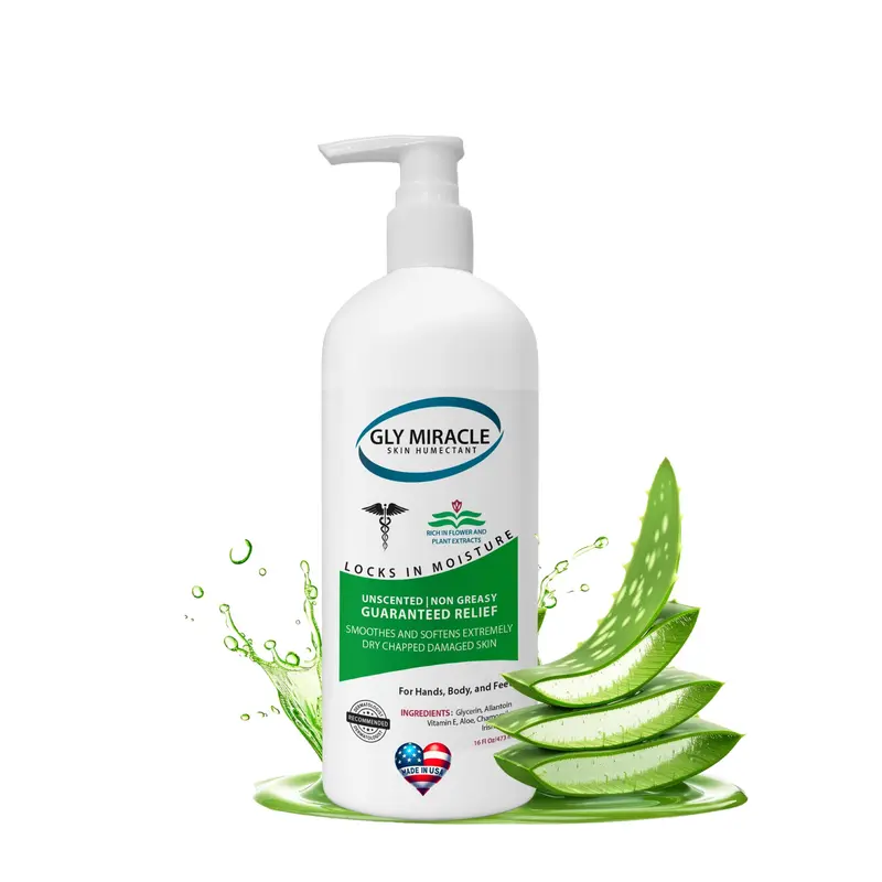 GLY MIRACLE Crème Hydratante Sans Parfum – Non Grasse, 16 oz (473 ml) pour Peau Sensible et Très Sèche