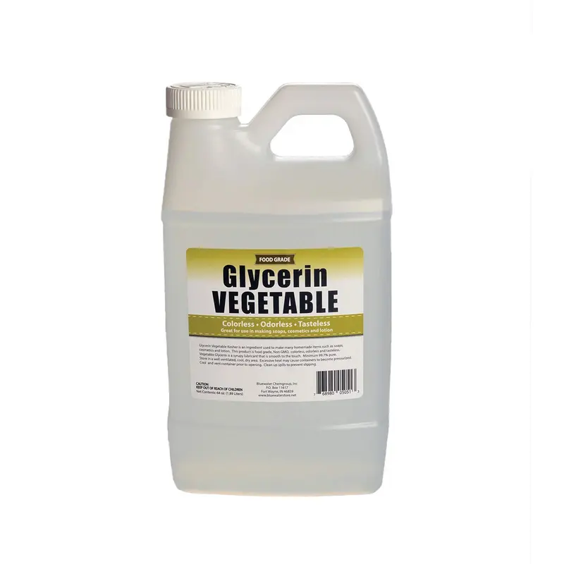 Glycérine végétale Sanco Industries – Demi-gallon (64 oz) – Qualité USP, émolliente premium, soins peau et cheveux