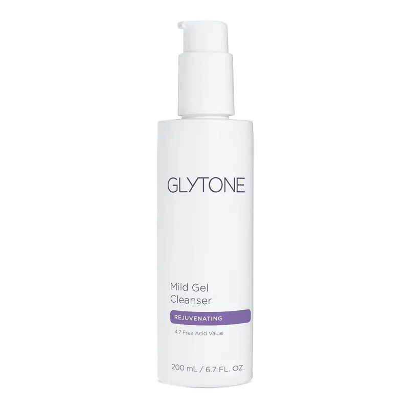 GLYTONE Mild Gel Cleanser – Nettoyant visage exfoliant doux à l’acide glycolique 4,7% – Végan et sans parfum – 198 ml